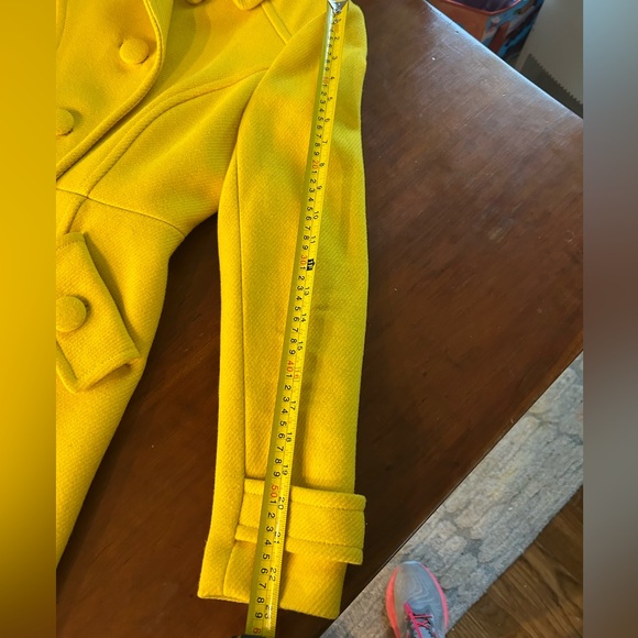 Boden Fit & Flare Wool Lottie Coat Yellow Size 2 - Picture 10 of 13